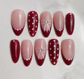 Uñas french y polka dots