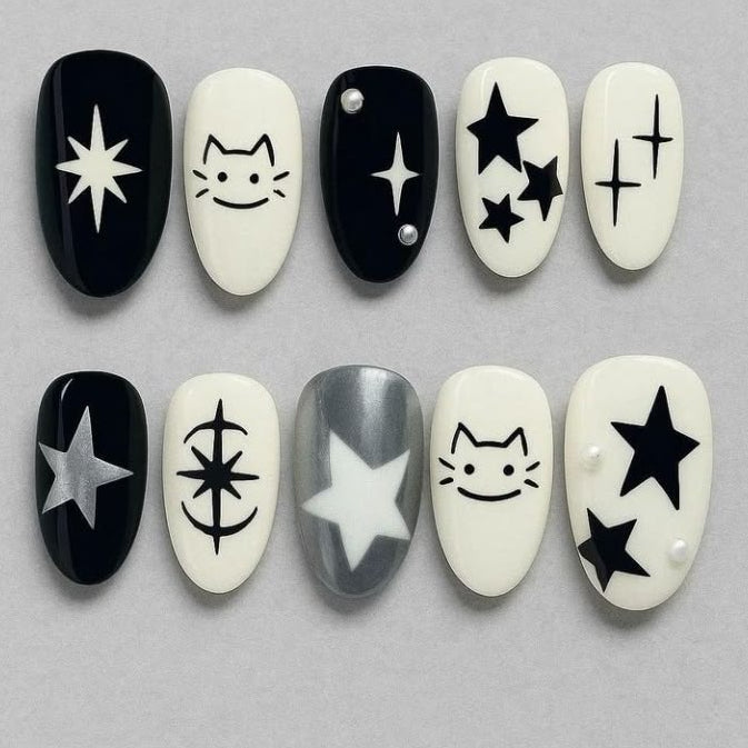 Uñas gato plateado