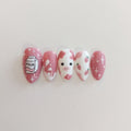 Uñas vaca rosa